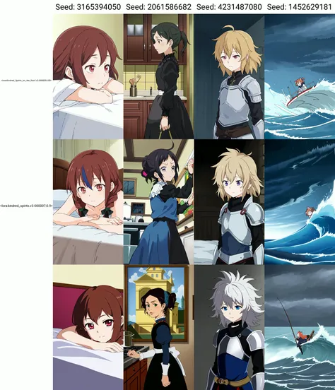 masterpiece, best quality,
<lora:add_detail:-0.7>
<lora:Kindred_Spirits_on_the_Roof.v2-000005:0.85>
,kd_vnstyle
(small eyes),
vivid colors,
1girl, (solo)
(21 years old, 21y.o, adult)
red brown hair,
multicolor eyes,
braids
" "
bedroom, bed, lying down, lying on back
" "