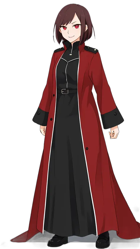 masterpiece, best quality, beautiful
<lora:kindred_spirits_v5:0.6> kd_vnstyle
<lora:add_detail:-0.8>
woman
(solo),
(adult, 30 years old, 30y.o.)
[anime screencap:0.35],
(red hair, black hair)
inverted bob
break
red eyes,
night, 
vampire,
red military uniform
evil smile
(full body, ), 
standing,