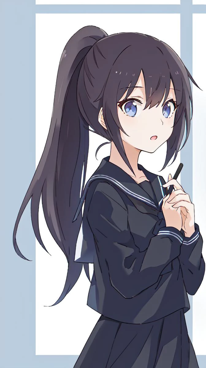 masterpiece, best quality, 8k,
<lora:add_detail:-0.9>
<lora:kindred_spirits.v4-000006:0.75> kd_vnstyle
1girl, (solo),
(small eyes:1.1)
(18 years old, 18y.o, young adult)
"",
blue eyes,
high ponytail,
(serafuku,:1.2)
front view,
medieval, "middle ages", history