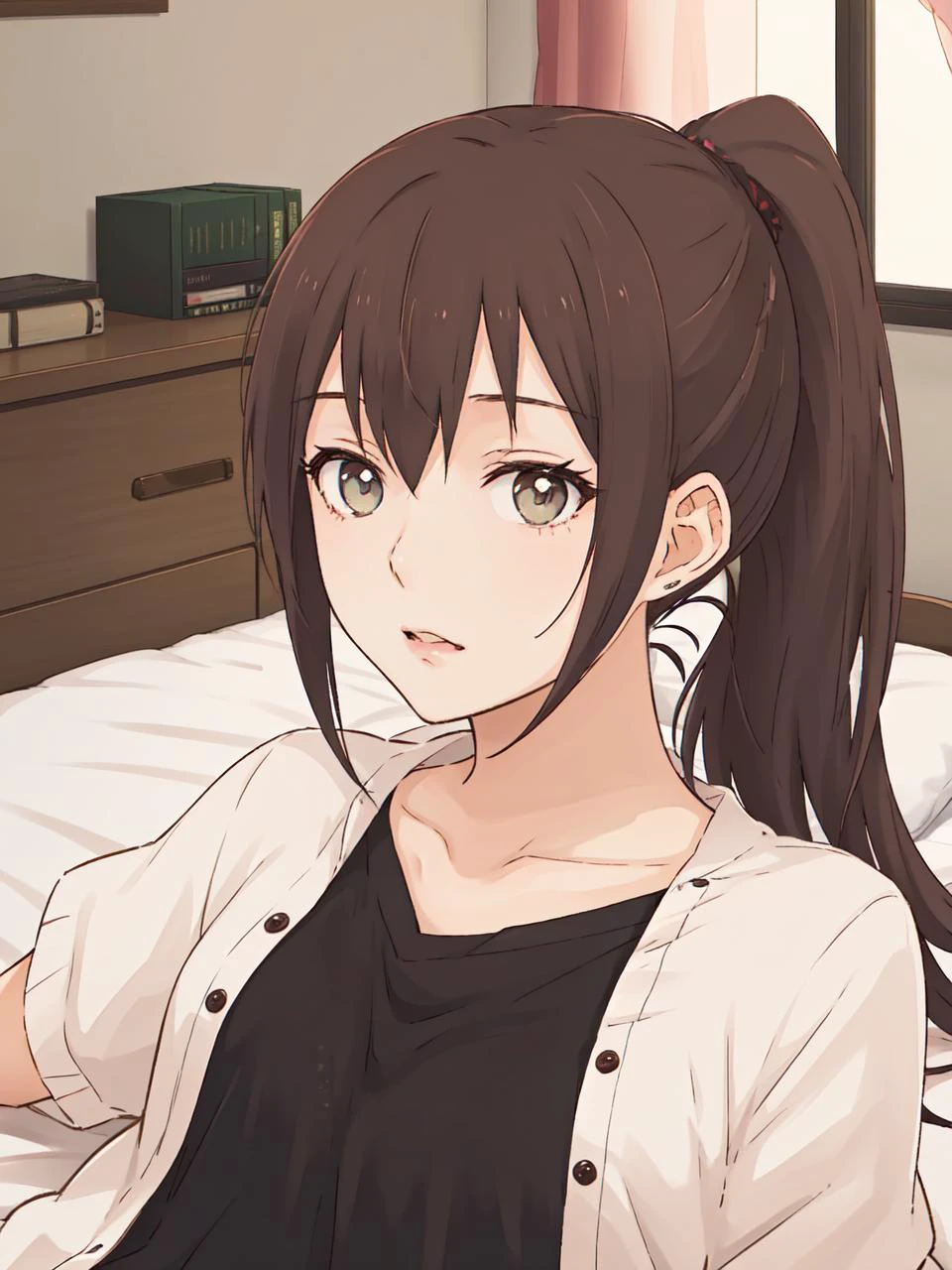 masterpiece, best quality,
<lora:kindred_spirits.v4-000006:0.75> kd_vnstyle <lora:add_detail:-0.75>
1girl, (solo),
(22 years old, 22y.o, adult)
red hair,
green eyes,
ponytail,
(summer clothes, light clothes,:1.2)
bedroom, bed, lying down, lying on back,
fantasy