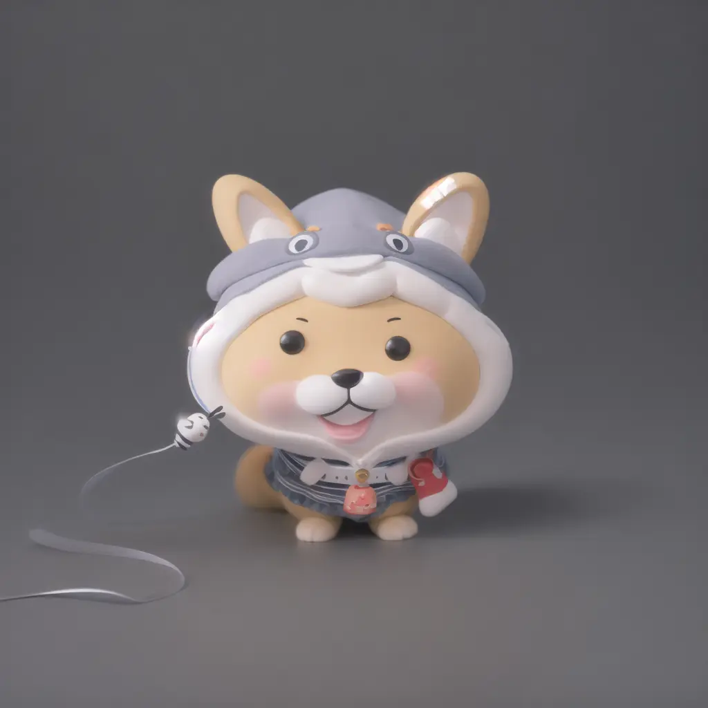(masterpiece, best quality:1.1)Chibi,A cute dog in a clothes with a hat ,Soft light , white background, <lora:Chibi Animals:0.75>