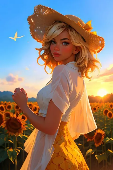 DEN_nata_lee,
walking through a field of sunflowers wearing a summer dress and sun hat, field, sunflowers, summer, scenic,
bokeh, f1.4, 40mm, photorealistic, raw, 8k, textured skin, skin pores, intricate details  <lora:epi_noiseoffset2:1>, epiCRealism <lora:detail_slider_v4:1.0>  <lora:ClothingAdjuster3:-0.8>