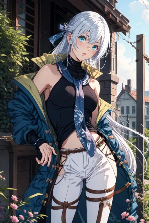 1girl, shizuna rem misurugi, <lora:ShizunaLoRaC2.11:1>, <lora:add_detail:0.2>, outdoors, fantasy, pose, (()), Establishing Shot, Single Shot, Shoulder Level Shot