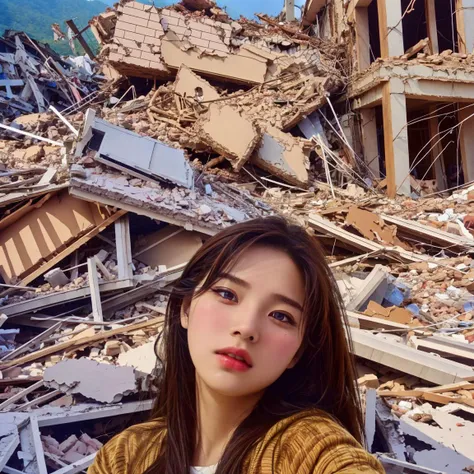 official art, unity 8k wallpaper, ultra detailed, (photorealistic:1.4),beautiful and aesthetic, beautiful, masterpiece, best quality,
dizhen, ruins,building,1girl,The girl buried in the rubble,
<lora:dizhen_optimizeV2:0.7>