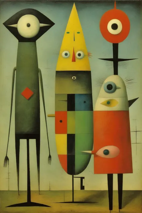 <lora:Victor Brauner Style:1>Victor Brauner Style - in style of kazimir malevich and victor brauner