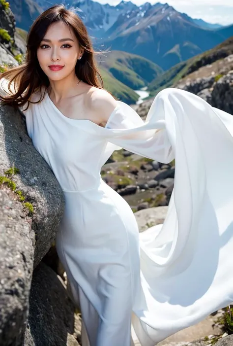 <lora:tangyan3:0.85:lbw=1,0,0,0,1,1,0,0,1,1,1,1,1,1,1,1,1>tangyan face,tangyan body,(good hand,perfect hand),
pose,supermodel,
In the Cook Mountains National Park in New Zealand, there is a beauty who is in the midst of nature. Her presence seems like a sparkling pearl in this picture, which harmoniously contrasts with her surroundings, creating a breathtakingly beautiful scene.
The Cook Mountains National Park is located in the famous Cook Mountains in South Island, New Zealand. It is well-known for its unique natural scenery and magnificent views. In this park, the beauty feels like she is in a natural oxygen bar, breathing the fresh air and feeling the essence of nature.Her face is exquisitely delicate, with eyebrows like distant mountains, eyes like morning stars, and lips as soft as rose petals. Her long hair floats gently in the breeze, like a wisp of smoke from the mountains. Her slender figure moves gracefully, like a sprite in the mountains, light and elegant.She is wearing a white long dress, with the hem fluttering lightly with each step, like a blooming lily. She walks on the green hillsides, with a babbling brook beneath her feet and the snow-capped mountains in the distance shining with a silvery-white light under the sun's rays.This picture is filled with an ethereal atmosphere, and the beauty's presence makes this scene even more poetic and picturesque, enchanting people into its charm,
(black hair:1.34),
(white dress:1.9),(white skin,),(pov:1.34)
smile,
(looking at viewer),
supermodel,
(depth of field:1.69),(long exposure:1.2),(dynamic motion:1.13),(Extreme Aestheticism:1.93),offical art,first person view,blurry background,(professional photograph:1.5),
(8k, RAW photo, best quality, masterpiece:1.2), (realistic, photo-realistic:1.85), (ultra-detailed:1.5), highres
<lora:epi_noiseoffset2:1>