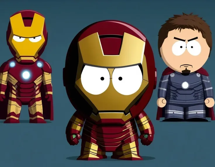 SouthParkRay, iron man, south park background