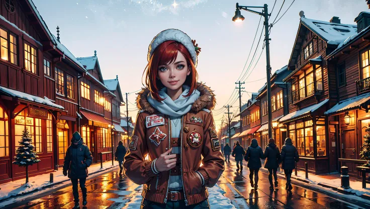 studio photo, smiling girl, (in action, dinamic pose:1.2), black long wavy hair, jacket made of gingerbread, (complex winter park background:1.2), 8k uhd, dslr, soft lighting, high quality, film grain, Fujifilm XT3, (intricate details:0.9), (hdr, hyperdetailed:1.2)
<lora:GingerbreadFashion:0.5> gingerbreadfashion