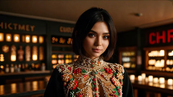RAW photo, 1girl, black short hair, jaket made of christmas gingerbread, complex shop background, 8k uhd, dslr, soft lighting, high quality, film grain, Fujifilm XT3, (intricate details:0.9), (hdr, hyperdetailed:1.2)
<lora:GingerbreadFashion:0.65> gingerbreadfashion
<lora:pytorch_lora_weights:0.8>