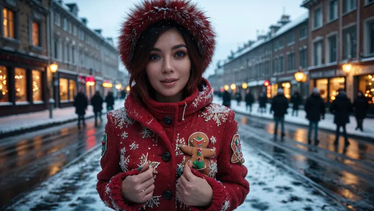 RAW photo, 1girl, red short hair, jaket made of christmas gingerbread, complex winter street background, 8k uhd, dslr, soft lighting, high quality, film grain, Fujifilm XT3, (intricate details:0.9), (hdr, hyperdetailed:1.2)
<lora:GingerbreadFashion:0.65> gingerbreadfashion
<lora:pytorch_lora_weights:0.8>