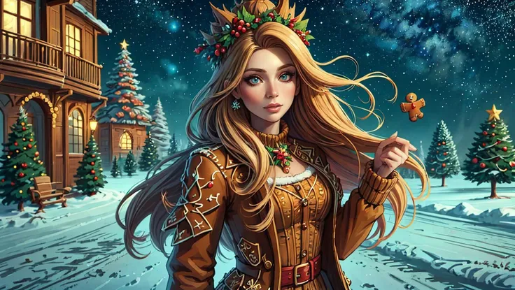 illustration, 1girl, blond long hair, jaket made of christmas gingerbread, complex winter park background, 8k uhd, (masterpiece:1.2), high quality, (intricate details:0.9), (hdr, hyperdetailed:1.2)
<lora:GingerbreadFashion:0.65> gingerbreadfashion
<lora:pytorch_lora_weights:0.8>