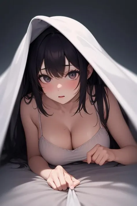<lora:pose under_covers:1> 1girl, pose under_covers,under covers,