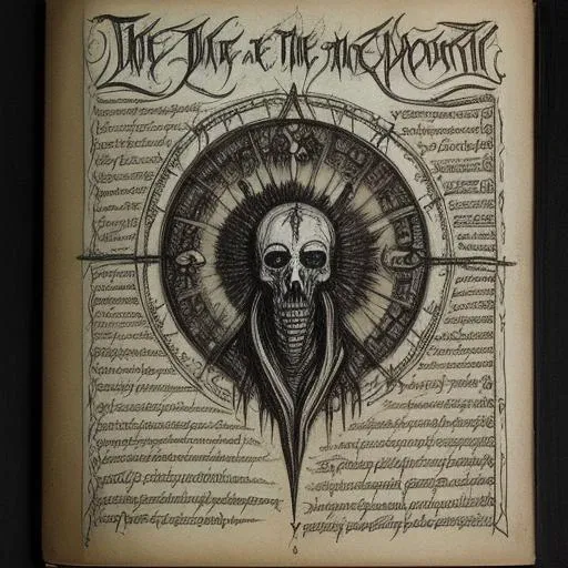 end of the world, Necronomicon Sketch, VoynichManuscript <lora:Necronomicon-10:0.5> <lora:VoynichManuscript:0.5>