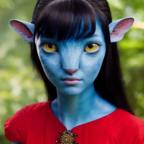 Avatar style, girl, red dress