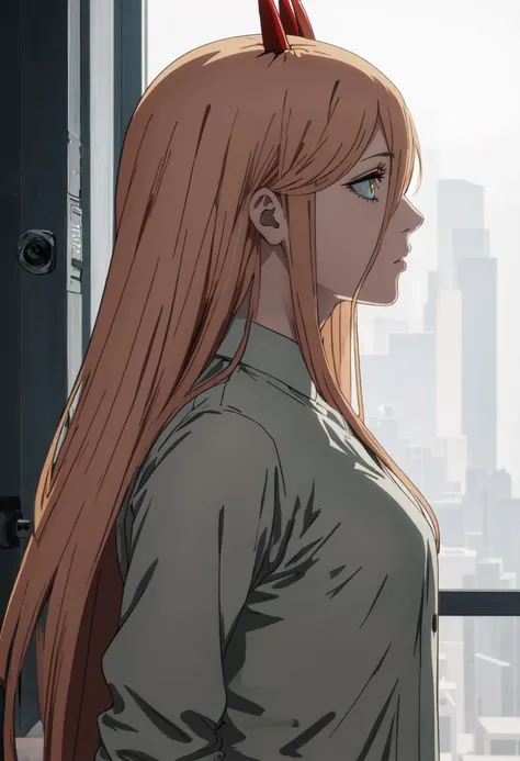 (safe:1.10), best quality, masterpiece, highres, solo, (power_chainsawman:1.10), profile, from side, upper body, anime_style, 19 <lora:power_chainsawman:0.80>