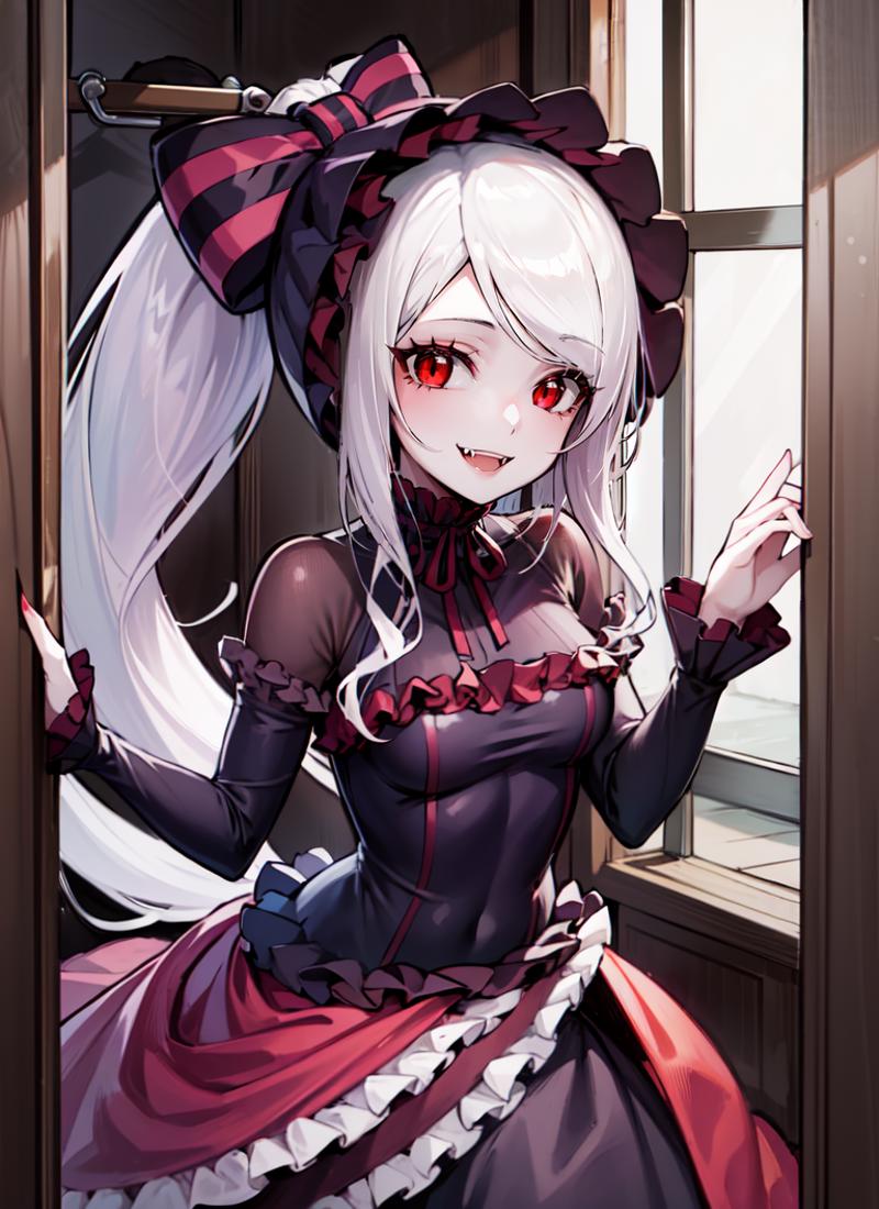 Anime girl in a dress with a bow and a red dress - SeaArt AI