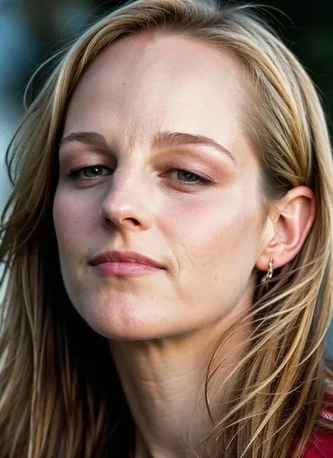 A stunning intricate color close up portrait of (sks woman:1) , wearing haute coture, epic character composition, sharp focus, natural lighting, subsurface scattering, f2, 35mm, film grain, , by Andreas Gursky, <lora:lora-small-helen-hunt-v1:1>