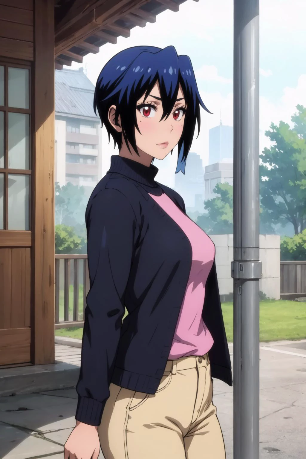 masterpiece, best quality, <lora:seishirou-nisekoi-01:0.8> seishirou tsugumi casual clothes, charming,