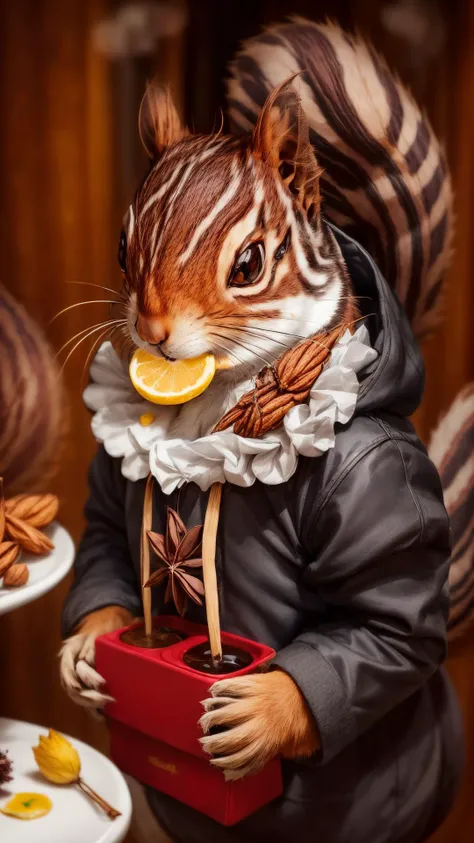 masterpiece, Inspiration: artist nick knight, (((food|a squirrel in the form of squirrel costume))), <lora:add_detail:0.9>, 8k uhd, dslr, soft lighting, high quality, film grain, Fujifilm XT3, sfw, ((flowers,nuts, mulled wine)), (style of Giuseppe Arcimboldo),
<lora:add_detail:0.4>
 <lora:tutu's Vibrant Colors:0.7>