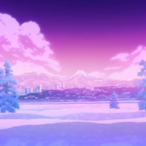 anime background, minnesota in winter , semi realistic, ring lighting , rim lighting, cinematic,pastel ,BgAniDusk
