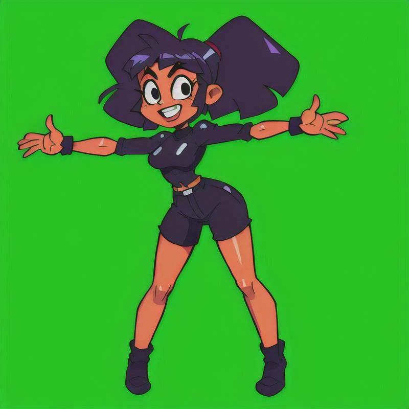 <lora:Everly_Heights_Character_Maker_1.5:1> t-pose, a black 1990s woman