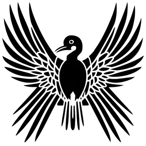 <lora:family_crest_v1:0.7>, wing, bird, yellow_theme