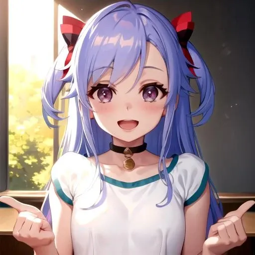 <lora:YaeNiizuma-06:0.8>, niizumayae, smile, open mouth, white shirt ,looking at viewer, <lora:GoodHands-vanilla:0.7>