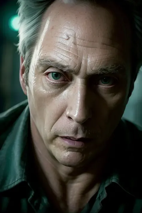 <lora:w1ll14mf1chtn3r:1>, crooked detective in a tormented city, cinematic lighting, rim lighting, dark night, RAW, 8K, close up, highly detailed face