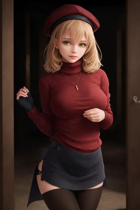 best quality, 1girl, highres, px4storm \(winter\),
(soft breasts:0.7), beret, red sweater, green apron,
masterpiece, absurdres, colorful, bright colors, sharp lines, (five-digit human hands:1.2), <lora:px4storm:0.7>,