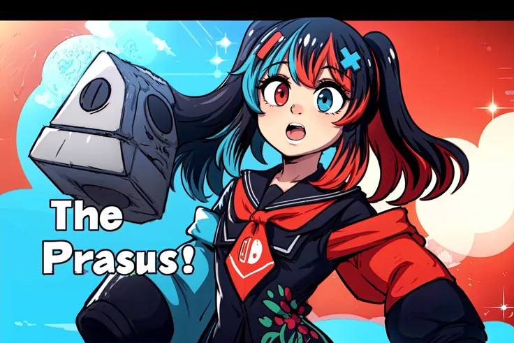 masterpiece, grainy, high quality,extremely detailed, <lora:more_details:0.5>,
BREAK <lora:Switchchan:0.7> , switch-chan, <lora:SSBUSplashArt:0.8>,SSBUSplashArt,