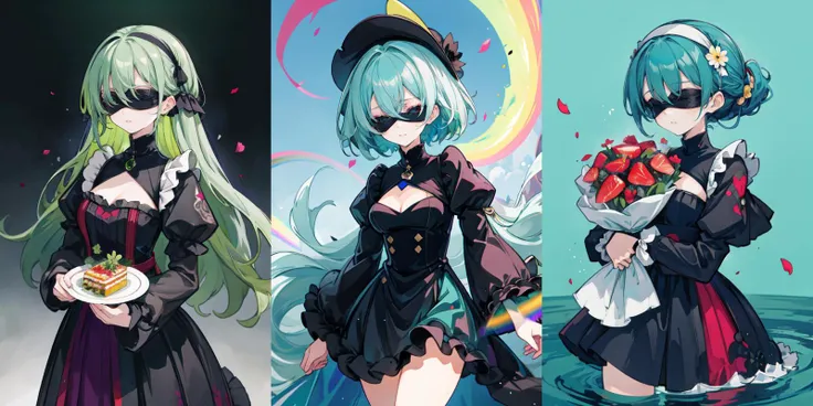 (otherworldly), highly insanely detailed, masterpiece, top quality, best quality, highres, 4k, 8k, RAW photo, (very aesthetic, beautiful and aesthetic),
2bnierdef,
medium breasts, mole, mole under mouth, (black blindfold:1.2), white hair,
long sleeves, dress, puffy sleeves, black dress, clothing cutout, turtleneck, cleavage cutout, black hairband, juliet sleeves, covered eyes,
<lora:2bnier-10:1>,
__lazy-wildcards/costume/color-theme__,
__lazy-wildcards/prompts/hair__,
__lazy-wildcards/dataset/background__,
(flower, falling petals, petals on liquid, petals, cherry blossom:0.8),
__lazy-wildcards/prompts/pose__,
âââ