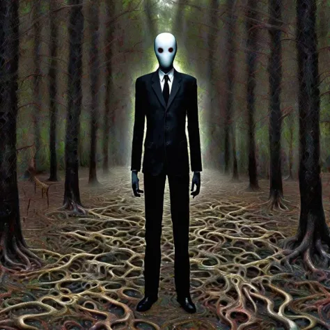 <lora:DeepDream:1>raw photo of slenderman, goth, nikon, award winning, breathtaking, groundbreaking, superb, outstanding, photoshopped, dramatic lighting, DeepDream