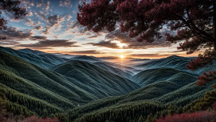 ((masterpiece:1.4,best quality)), cloud, outdoors
(mountains), spring glade, scenery, sky, winter,
(early morning:1.4),morning red, high detail, abundant, 8k, high detail, wallpaper,
<lora:more_details:1.5>, <lora:RedDataGirlAnimeBackgrounds-08:1>