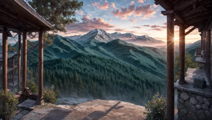 ((masterpiece:1.4,best quality)), cloud, outdoors
(mountains), spring glade, scenery, sky, winter,
(early morning:1.4),morning red, high detail, abundant, 8k, high detail, wallpaper,
<lora:more_details:1.5>, <lora:RedDataGirlAnimeBackgrounds:1>