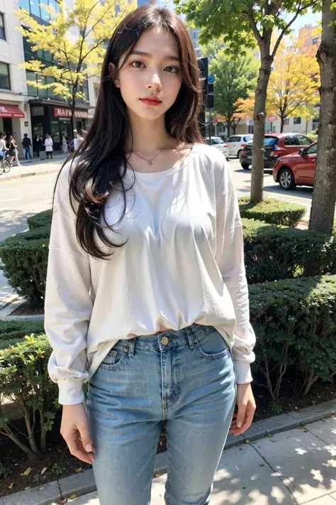 (8k, RAW photo, best quality, masterpiece), (realistic, photo realistic:1.3), sharp focus, (realistic skin), perfect anatomy, (natural lighting), glossy lips,
BREAK
1girl, solo, full body shot, very_long_hair:1.9, showing off hair, fully clothed, posing, outdoors,