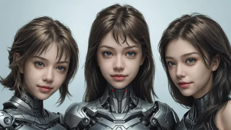 3girls female cyborg t3 smirks