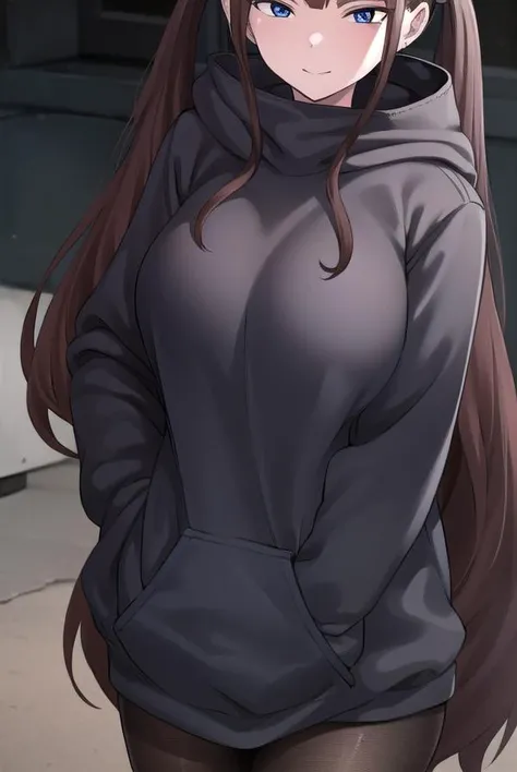 tsubamentr, <lyco:tsubamentr-lyco-nochekaiser:1>,
tsubame ntr, long hair, blue eyes, brown hair, twintails, (large breasts:1.2), smile,
BREAK long sleeves, jewelry, pantyhose, earrings, hood, black pantyhose, hoodie, hood down, ear piercing, watch, blue hoodie,
BREAK outdoors, city,
BREAK looking at viewer, (cowboy shot:1.5),
BREAK <lyco:GoodHands-beta2:1>, (masterpiece:1.2), best quality, high resolution, unity 8k wallpaper, (illustration:0.8), (beautiful detailed eyes:1.6), extremely detailed face, perfect lighting, extremely detailed CG, (perfect hands, perfect anatomy),