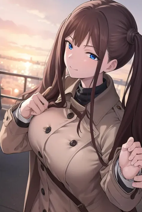 tsubamentr, <lyco:tsubamentr-lyco-nochekaiser:1>,
tsubame ntr, long hair, blue eyes, brown hair, twintails, (large breasts:1.2), smile,
BREAK coat, brown coat, turtleneck,
BREAK outdoors, city,
BREAK looking at viewer, (cowboy shot:1.5),
BREAK <lyco:GoodHands-beta2:1>, (masterpiece:1.2), best quality, high resolution, unity 8k wallpaper, (illustration:0.8), (beautiful detailed eyes:1.6), extremely detailed face, perfect lighting, extremely detailed CG, (perfect hands, perfect anatomy),