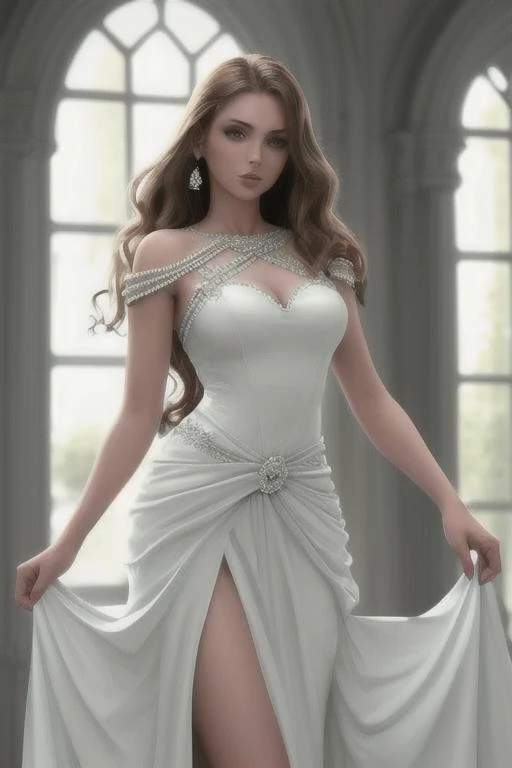 beautiful woman in a nice dress