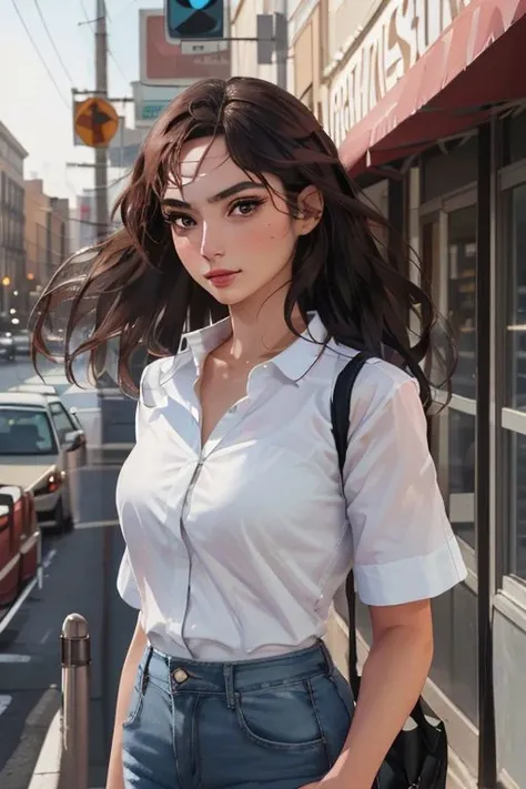 (masterpiece)
1girl,
gldot,
white shirt, blue jean pants,
upper body,
dim light,
<lora:Gal_Gadotv3:0.85>