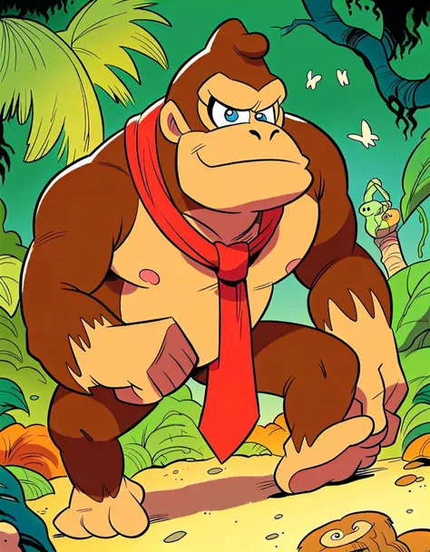 score_9, score_8_up, score_7_up, score_6_up, score_5_up, score_4_up BREAK
Donkey Kong, in the jungle, (official comic:0.55), idw, andy you magnificent bastard, i can't believe it's not idw, style emulation, solo, red tie,