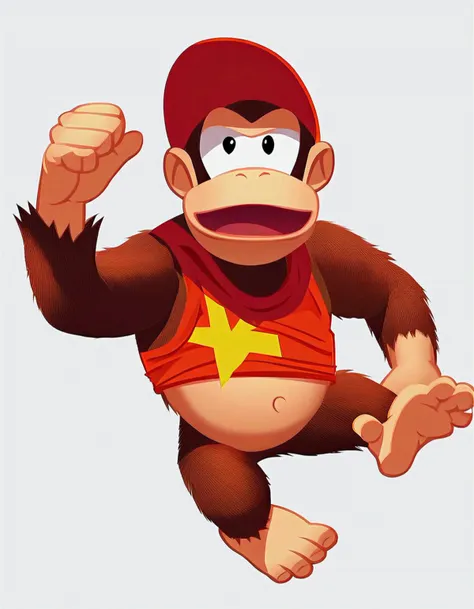 score_9, score_8_up, score_7_up, score_6_up, score_5_up, score_4_up BREAK
diddy kong, kong, simple background, white background, show accurate, vector, screenshot, flat color