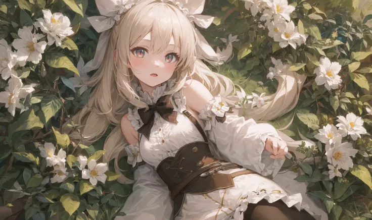 detailed,best quality,masterpiece,illustration,wallpaper,1girl,solo,upper bodywhite bow