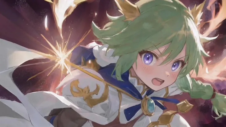 anime frame, detailed face, fighting, powers, magic, fantasy