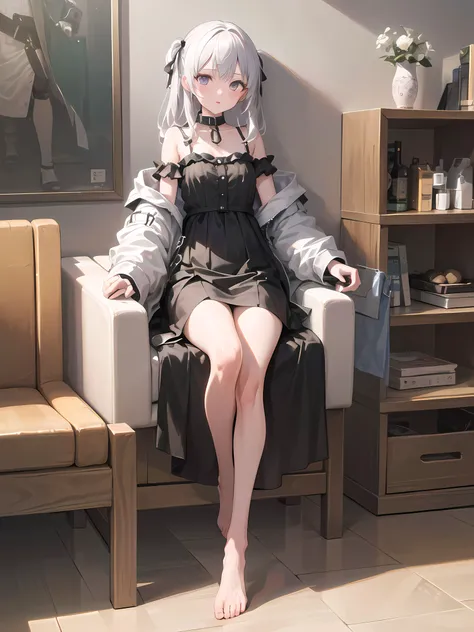 ((masterpiece,best quality)),1girl,solo,flat chest,chain, cuffs, shackles, broken_chain, collar, chained, handcuffs, barefoot,black and white hair, long_hair,metal_collar, solo, ankle_cuffs, broken, purple_eyes, very_long_hair, ball_and_chain_restraint, bound, bdsm,detailed,8k, detailed shadow,cute expression,standing pose,masterpiece, illustration, an extremely delicate and beautiful, extremely detailed ,CG ,unity ,8k wallpaper, Amazing, finely detail, masterpiece,best quality,official art, extremely detailed CG unity 8k wallpaper,huge filesize, ultra-detailed, highres, extremely detailed, beautiful detailed girl,((detailed face,perfect face)), (extremely detailed eyes),((looking at viewer)),highres,(real person,photograph),cute,1girl,