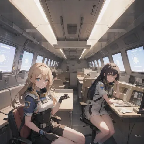 (masterpiece, best quality:2.0), ((hyper detailed face, hyper detailed, realistic, realistic face, realistic eyes, realistic nose, photorealistic, traditional media, hyper detailed pupils, best lighting, best shadows)), 1girl, ((medium breasts, blonde hair, blue eyes, bobbed hair)), ((girl hiding on a space station, space, sci-fi, zero gravity, spacecraft, deep space, stars, air lock)), futuristic, weightless, spaceship, planet outside window, stars, airlock, glossy lips, high tech, electronics, space, (art by Monet)