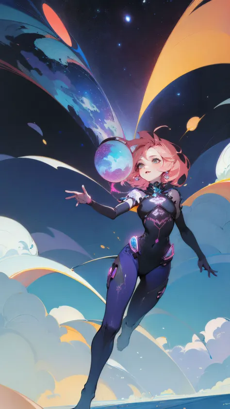 (masterpiece, best quality),( girl:1.3),girl girl girl(euneirophrenia,delirium,psychedelic,triangular polgyonal,mind-expanding),Azure Nebula: Cloud of gas shimmering in myriad colors, home to nomadic traders, refugee fleets, and mysterious alien empires,by Angus McBride,Mark Poole,Danny Flynn,Susan Van Camp,Fritz Baumgarten