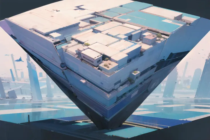 masterpiece,best quality, 
A surreal landscape with floating islands and impossible architecture, distorted perspective, pastel colors, and a sense of weightlessness.