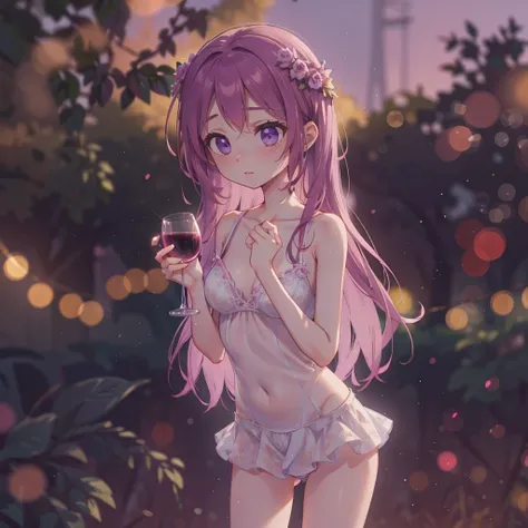 20 years old emily, Thin-legged body, (nsfw:0.7), posing, wearing glowing Magenta blurred country outfit, (bokeh effect:1.2). italian vineyard, romantic, scenic, and perfect for wine enthusiasts . <lora:nsfw0.3.6:0.2> OverallDetail <lora:EmilyTheCorpseBride 40:0.2>