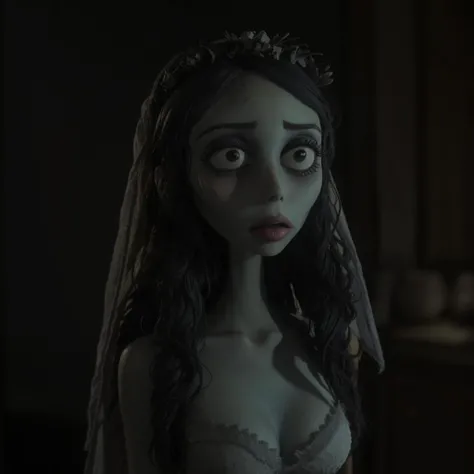 refined, high dynamic range,
<lora:EmilyTheCorpseBride 20:.5> woman, big eyes, full lips, wedding gown, skinny, sensual expression, lazy eyes,